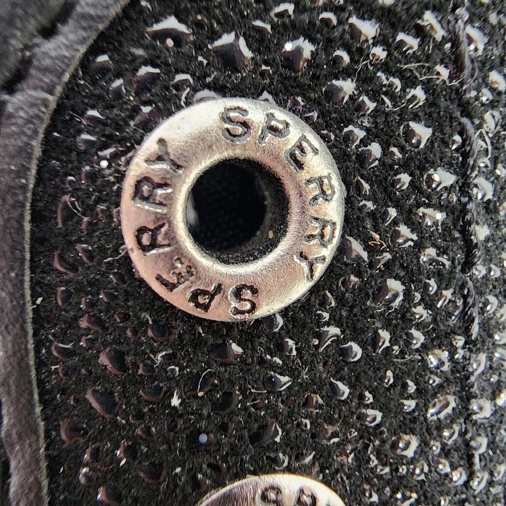 Sperry Top-Siders Seacoast Black Caviar Lace Up Sneaker Size 7 - Picture 8 of 16